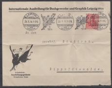 DR, 1914, Mi.- Nr.: 86 Id als EF auf Fernbrief von Leipzig nach Dippoldiswalde, schöner werbebrief, aktuelles FA Kroschel VPEX