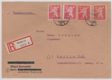 Berlin / BRB, Mi.- Nr.: 5 B u.a. als MiF auf Einschreiben- Ortsbrief innerhalb Berlin´s, K.- Befund Dr. Jasch BPP
