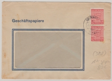SBZ, Mi.- Nr.: 71 XA (2x) (Postmeistertrennung!) als MeF auf Fensterbrief von Naundorf nach ??, tiefgeprüft Dr. Jasch BPP!