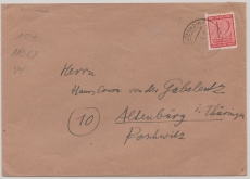 SBZ, Mi.- Nr.: 119 XC (Postmeistertrennung!) als EF auf Fernbrief von Tautenhain nach Altenburg, tiefgeprüft Zierer BPP!