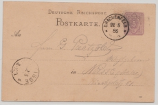 DR, 1886, 5 Pfg. - Bildpostkarten- GS (Drachenfels) von Drachenfels nach Neisse, Sehr selten! (Meines Wissens nach die Nr.: 1!)
