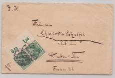 DR, 1915, Mi.- Nr.: 85 I POR (2x) als MeF auf Fernbrief von Misdroy nach Dresden
