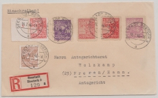 MVP, 1946, Mi.- Nr.: 29xb u.a. in MiF auf Einschrewiben- Fernbrief von Rostock nach Freren, FA Kramp BPP