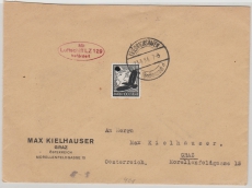 Zeppelin, 1936, DR, Mi.- Nr.: 537 als EF auf Brief, von / nach Graz (A)