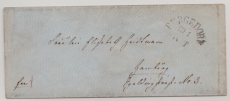 Bergedorf, 1865 (?), unfrankierter Brief von Bergedorf nach Hamburg