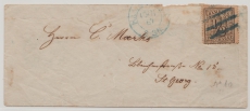 Hamburg, 1867, Mi.- Nr.: 10 als EF auf Ortsbrief nach St. Georg