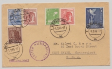 D., Kontrollrat, 1948, Mi.- Nr.: 962 u.a. in MiF auf FDC, als Auslandsbrief von Berlin nach West Haven (USA)