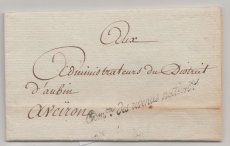 Frankreich, Auslands- Transite, 1805 (?), Vorphila- Auslandsbrief von Paris nach Italien (?)