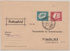 DDR, 1950, Mi.- Nr.: 260- 61, auf FDC