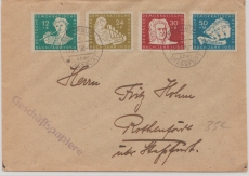 DDR, 1950, Mi.- Nr.: 256- 259, kpl. Satz in MiF auf Fernbrief von Löderburg nach Rothenfurth (?)