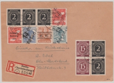 Berlin, Vorläufer, 1948, interessante MiF Bizone / Kontrollrat + SBZ! Auf Ortseinschreiben + Rückschein! Innerhalb Berlin´s