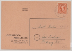 Berlin, Vorläufer, 1946, 8 Pfg.- AM- Post in Berlin verwendet! Als EF auf Orts- Postkarte innerhalb Berlin´s