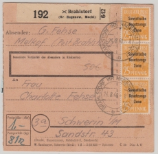 191 (4x, 3x vs. 1x rs.) als reine MeF auf Paketkarte, sehr selten!