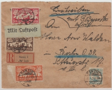 133, 134, 136 + 138 zus. als MiF, auf Lupo- E. Brief von Danzig nach Berlin