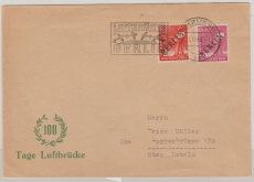 Berlin, 1948, Mi.- Nrn.: 3 + 12 in MiF auf Fernbrief von Berlin nach Coppenbrügge, mit Luftbrückenstempel