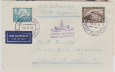 DR, 1934, Mi.- Nr.: 424 Y + 505 B in MiF auf Bordpostbrief per Argentinienfahrt nach Buenos Aires, Befund Dr. Oechsner BPP BPP