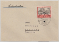 Generalgouvernement, 1942, Mi.- Nr.: 65 als Ef auf Einschreiben- Fernbrief (ohne R- Zettel) von Krakau nach Augsburg