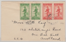 New Zealand, 1936, 3 D. MiF auf Fernbrief von Green Land (?, N.Z.) nach Aukland