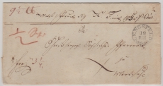 Lengsfeld (T+T), 1850, Vorphila- bzw. Barfrankierter Wertbrief / Paketbegleitbrief (?) von Lengsfeld nach Marksuhl