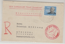 DR 539, als EF- E.- Brief nach München, zur Sudetenlandfahrt 1939, mit Transitstempel