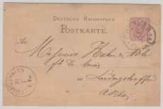 Pfennige / Hufeisenstempel, 1878 (?), 5 Pfge.- GS von Colmar (mit Hufeisenstempel entw.) nach Lugwigshafen