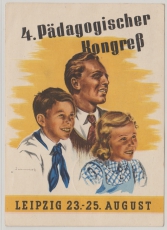 SBZ, Allgem. Ausgaben, 1949, Mi.- Nrn.: 234- 238 kpl. Satz auf D.- OST Werbe / Propagandakarte, Pädagogischer Kongress