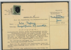 DR, 1943, Mi.- Nr.: 799A, als EF auf Ausweis zum Bezug von Sammlermarken!!! Extrem selten! Neuer Befund Schlegel BPP