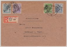 SBZ- Handstempel, 1948, Bez. 41, Falkenstein, Mi.- Nr.: 180 X, u.a. als MeF auf E.- Fernbrief von Falkenstein nach Grünbach