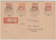 Lokalausgaben, D.- OST, 1946, Cottbus, Mi.- Nr. 15, u.a. in MiF auf E.- Fernbrief von Cottbus nach Berlin, geprüft BPP!