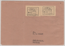 Dt. Lockalausgaben, 1945, West, Unna, Mi.- Nr.: 1 + 2 als MiF auf Ortsbrief innerhalb von Unna