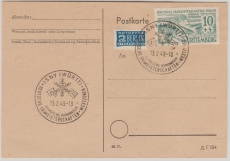 FRZ / Württemberg, 1949, Mi.- Nr.: 38 auf Unterlage mit passendem Sonderstempel