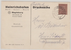 SBZ, Provinz Sachsen, 1946, Mi.- Nr.: 78 xb als EF auf Ortspostkarte innerhalb von Magdeburg, tiefstgeprüft Ströh BPP!