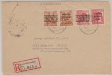 Berlin / SBZ / Bizone, 1949, SBZ - Bizone in MiF auf Einschreiben- Fernbrief von West- Berlin nach Münster