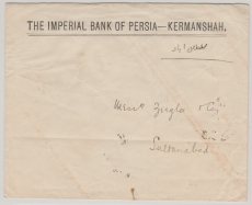 Persien / Iran, ca. 1910- 20, 9 Ch. MiF, rs. auf Fernbrief von Kermanshah nach Sultanabad
