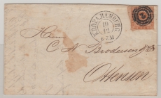 Dänemark, 1856, 4 S. EF auf Fernbrief von Hamburg (K.D.O.P. Hamburg) nach Ottensen