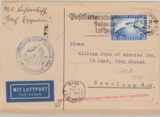 DR 423, als EF auf Lupo- Karte zur 1. Amerikafahrt 1929, von Friedrichshafen nach New York