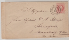 Österreich, ca. 1870, 5 Kr.- GS- Umschlag, gelaufen als Auslandsbrief von Reichenberg nach Naumburg, dekorativ!