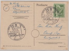 Berlin, 1951, Mi.- Nr.: 72, als EF auf Fernpostkarte von Berlin nach Lauf, mit Sonderstempel