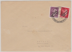 Meissen, 1945, Mi.- Nrn.: 32 + 34 als MiF auf Fernbrief von Meissen nach Bremen