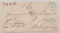 Braunschweig, 1865, Paketbegleitbrief von Ottenstein nach L ....