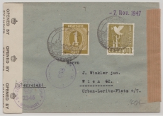 D., Kontrollrat, 1947, Mi.- Nr.: 937 + 959 als MiF auf Auslandsbrief von Lippstadt nach Wien (A), sehr seltene Frankatur!!!