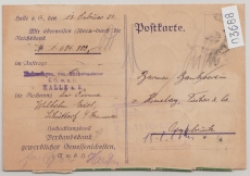 DR, Infla, 1923, Mi.- Nr.: 187 (25x, rs.) als MeF auf Überweisungsmeldung von Halle nach Osnabrück