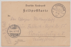 DSWA, 1905, Feldpostkarte von Okahandja nach Naumburg