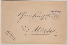 DSWA, 1906, Brief per Feldpost von Otjiwarongo (Wanderstempel!) nach Abbabis