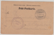 DSWA, 1906, Postkarte gelaufen per Feldpost von Swakopmund nach Magdeburg