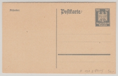 DR, Weimar, 1924, 25 RPfg. GS- Karte gezähnt (!) (Mi.- Nr.: 157 II) ungebraucht