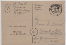 MVP, 1945, Behelfs- GS. Mi.- Nr.: 793, bedarfsgebraucht von Schwerin nach Frankenthal, 2. Tag der Sowietischen Besatzung!