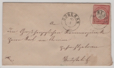 DR / Nachverw. AD- Stempel / MS, ca. 1873, 1 Gr. EF als Fernbrief von Doberan (Nachverw. AD- Stempel / MS) nach ...