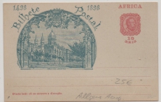 Portugisische Kolonien in Afrika, 1898, 10 R.- GS- Karte, Allgemeine Ausgabe, nicht gelaufen, selten!