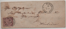 NDP, 1869, Mi.- Nr.: 1 als EF auf Ortsbrief innerhalb von Wiesbaden